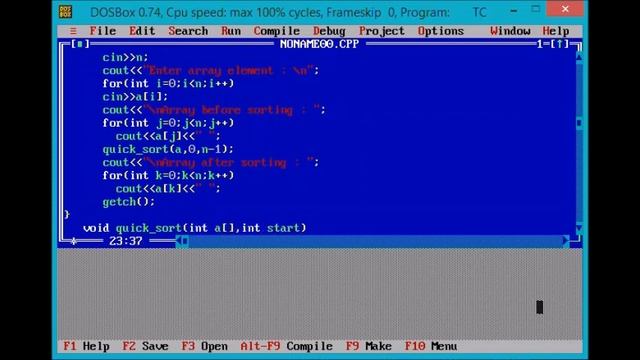How to implement quick sort algorithm in C++