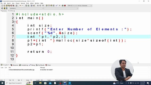 EP-57('C' Language): Dynamic Memory Allocation (DMA)