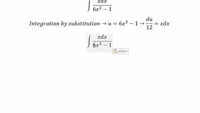 Calculus Help: Integral of xdx/(6x^2-1) - Integration by substitution смотреть онлайн
