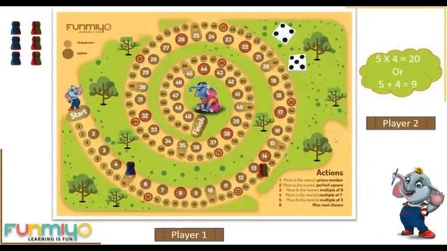 How to play - Arithmetic Board Game - Intermediate level смотреть онлайн