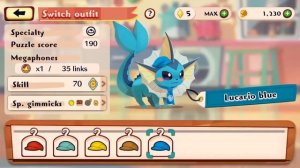 Vaporeon outfits Pokémon Café ReMix Nintendo Switch 9 October 2022