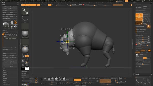 Новая функция Gizmo в Zbrush 2022 02 (720p)