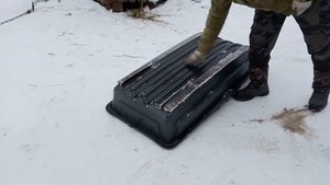 Самоделки для тайги. Мотобуксировщик. Погрузка в машину. Легко.