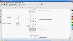 Схема подключения электромагнитного пускателя с катушкой на 380 вольт в симуляторе