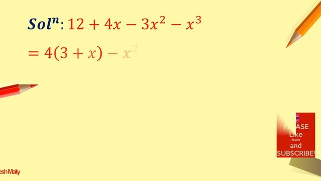 Factorize:12+4x-3x^2-x^3 : (Class-VIII) смотреть онлайн