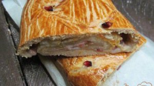 Пирог с творогом и хурмой