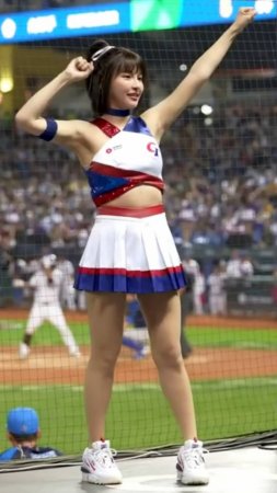 +Classic Cheerleader Girl (1) #shorts Taizhou International Baseball Field (2023) #Cheerleaders