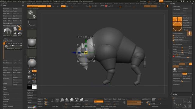 Новая функция Gizmo в Zbrush 2022 02