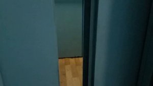 Электрический пассажирский лифт МЛМ 2008 года выпуска в среднем состоянии в 9-этажке.