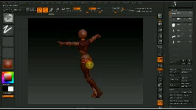 Zbrush 4R7 как изменить позу модели быстро (720p)