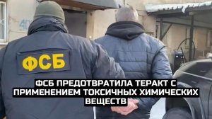 ФСБ предотвратила теракт с применением токсичных химических веществ