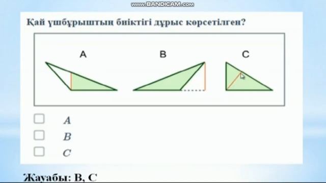 Үшбұрыш биіктігі биссектрисасы медианасына есептер 7 сынып 2611 смотреть онлайн