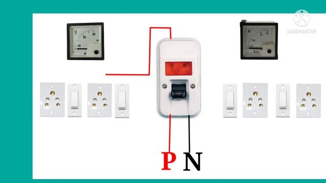 (4) Socket (4) Switch (1) Dp Switch  (1)  volt meter (1) Ammeter connection