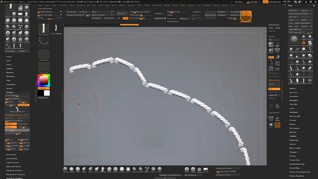 Сделать свою кисть для Zbrush - строчка