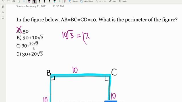 Special right triangles (Calculate the perimeter) смотреть онлайн