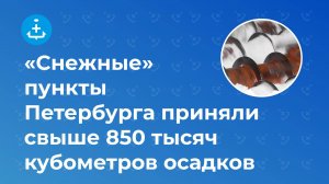 «Снежные» пункты Петербурга приняли свыше 850 тысяч кубометров осадков