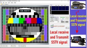 Локальный приём и передача изображений SSTV с использованием двух станций Yaesu FT817 без спутника