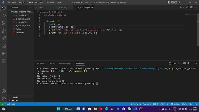 How to input from user in C | scanf function | Introduction to Programming: Using C language
