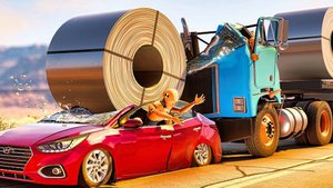 Столкновения грузовиков и легковых автомобилей 😱 BeamNG.Drive