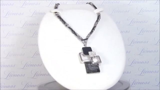Подвеска с черным кристаллом Stellux "Клео"