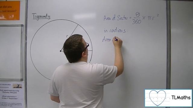 A-Level Maths: E1-19 Trigonometry: Deriving a Formula for Sector Area in Radians