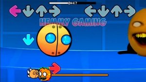 FNF Geometry Dash 2.2 vs Annoying Orange Sings Lobotomy | Fire In The Hole FNF Mods