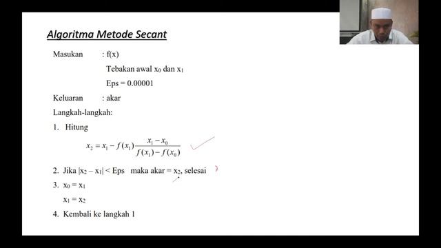 Metode Numerik - Pertemuan ke 4 (Akar persamaan tak linear - 2) смотреть онлайн