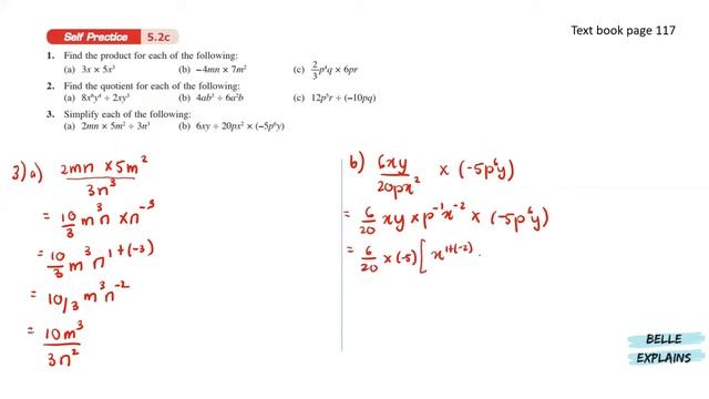 5.2 Algebraic Expressions involving Basic Arithmetic Operations| Chapter 5 | Form 1 Textbook