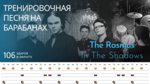 The Rasmus - In The Shadows / 106 bpm / Тренировочная песня для барабанов