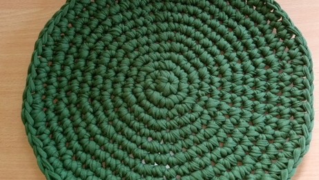 Ровный круглый коврик крючком смотреть онлайн