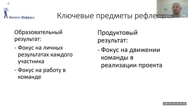 Вебинар "Рефлексия - способность, мероприятие, инструмент"