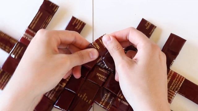 Squaremill weaving for beginners ☕ Upcycled coffee bags
