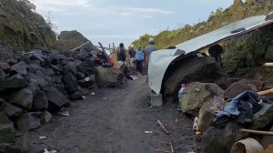 Строительство, осыпание песка на утёсах