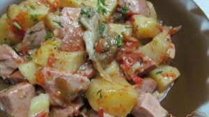 Жаркое с сардельками