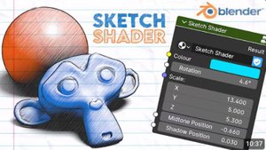 Как создать пользовательский шейдер Sketch в Blender 4 0