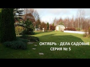 Октябрь - дела садовые серия № 5.