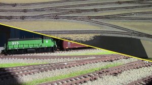 Окраска рельс и отсыпка балласта