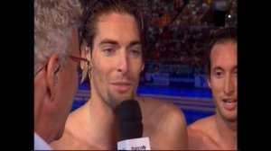 WC Swimming Barcelona 2013 : Final Men's 4x100m Medley Relay - Race + Interviews + Podium