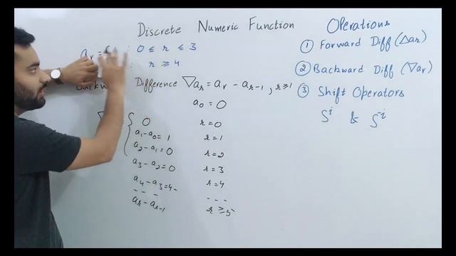 FORWARD and BACKWARD DIFFERENCE | SHIFT OPERATORS | Si and S-i | Numeric Functions | discrete maths