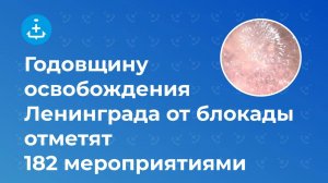 Годовщину освобождения Ленинграда от блокады отметят 182 мероприятиями