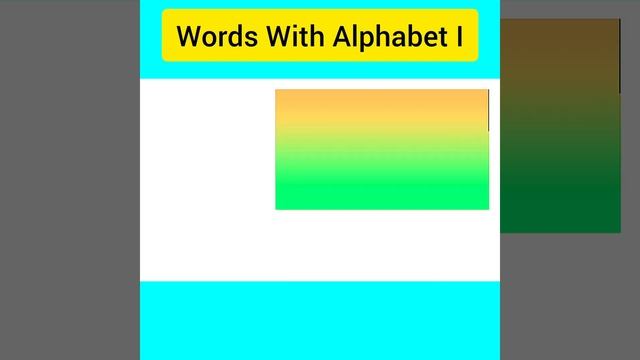 Letter I words for kids||#shortvideo ##abcdlearning