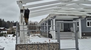 Продолжение строительства навеса