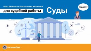 Суды | Пакет фирменных аналитических материалов