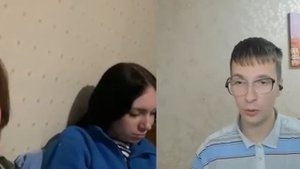 Дровосек дал Полине по голове, и она обиделась. Ботан в чат рулетке. (360p)