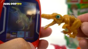 Dino Mecard tiny dinosaur battle Suchomimus, Deltadromeus,Therizinosaurus! Go! - DuDuPopTOY