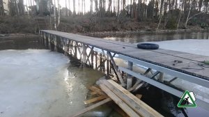 Строительство пирса на Пестовском водохранилище