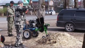 Измельчитель веток - универсальная приставка к мотоблоку/мотокультиватору мод. ПМ260У