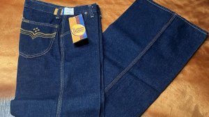 Винтажные джинсовые брюки-клеш Lee Denim, расклешенные джинсы 70-годов-США