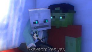 (Zombie X Skeleton)  With a spider??????