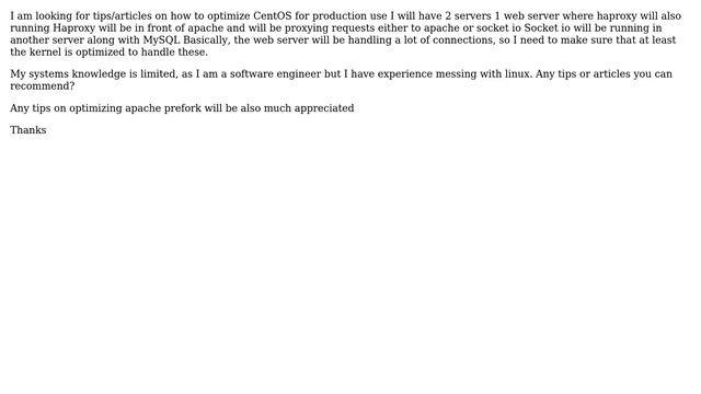 DevOps & SysAdmins: Centos help optimize Apache and kernel смотреть онлайн